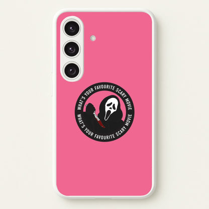 What's Your Favourite Scary Movie Badge Galaxy S24FE Case