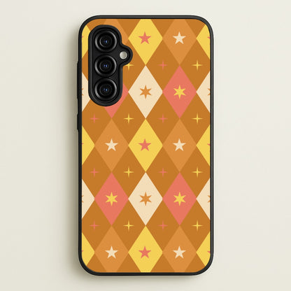 Retro Christmas Argyle Pattern Galaxy A54 Case