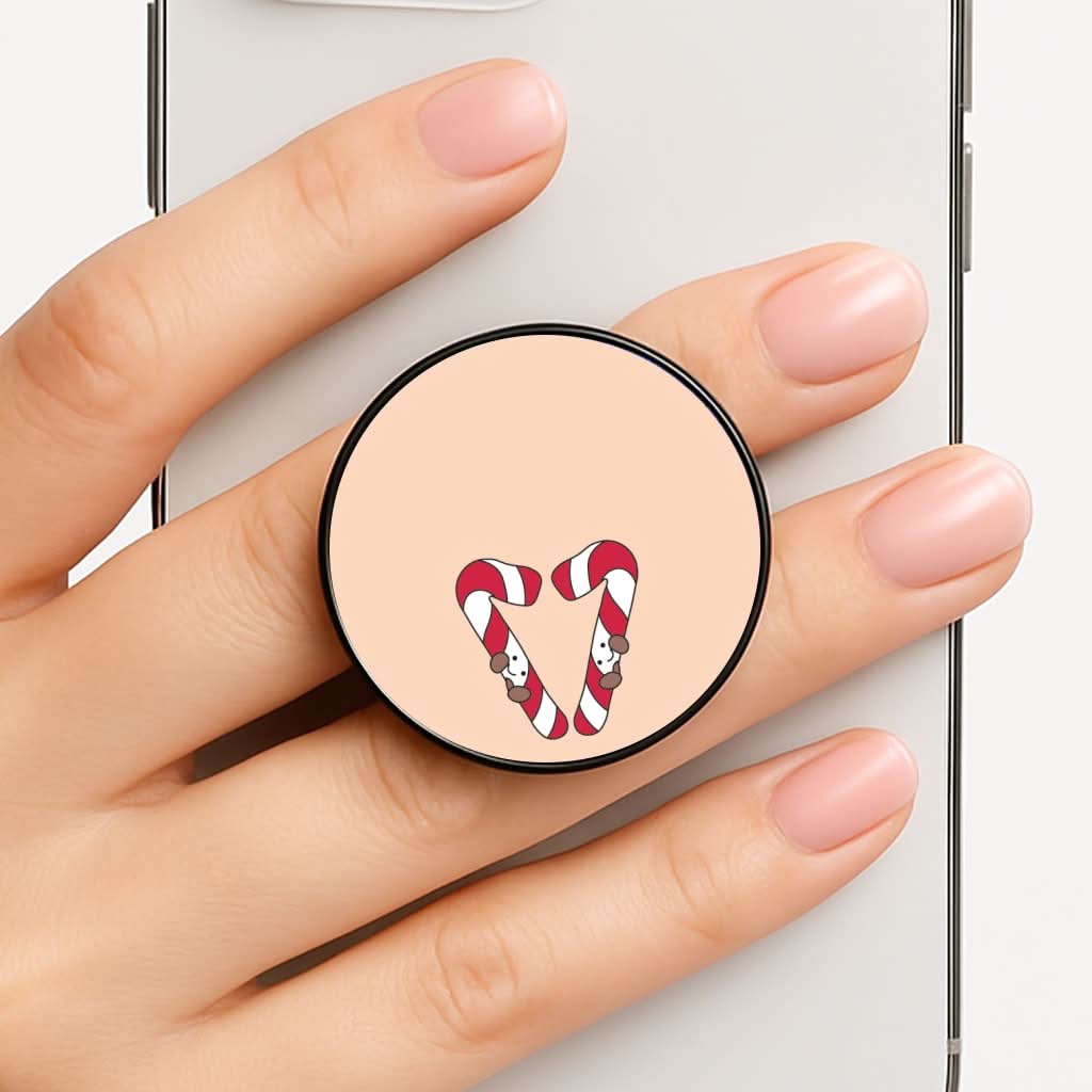 Christmas Candycane Plushies Phone Grip