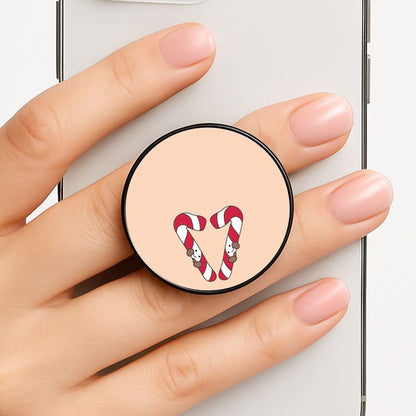 Christmas Candycane Plushies Phone Grip