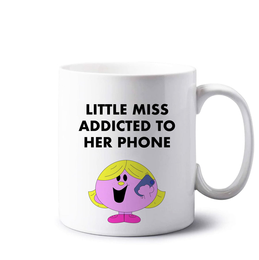 Little Miss Addicted To Her Phone - Aesthetic Quote Mug