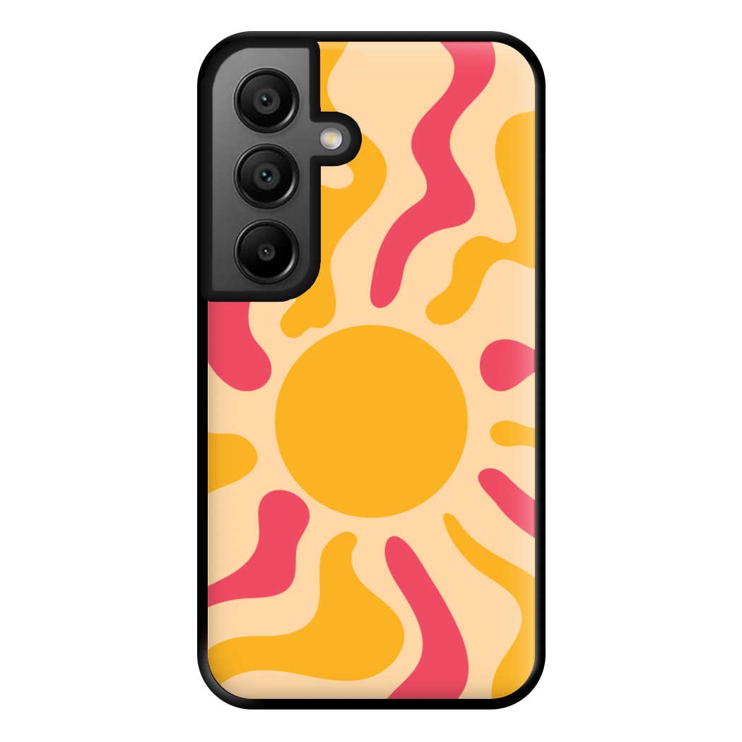 Yellow And Pink Abstract Sun Galaxy A35 Case