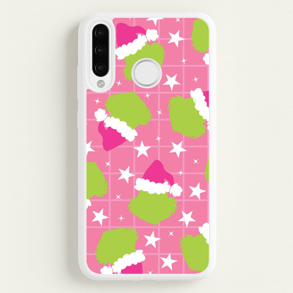 Pink Green Creature Xmas Pattern Huawei P30 Lite Case