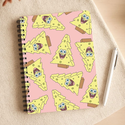 Christmas Tree Cartoon Sponge Pattern Notepad