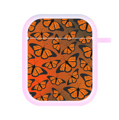 Orange Gradient Butterfly - Butterfly Patterns AirPods Case