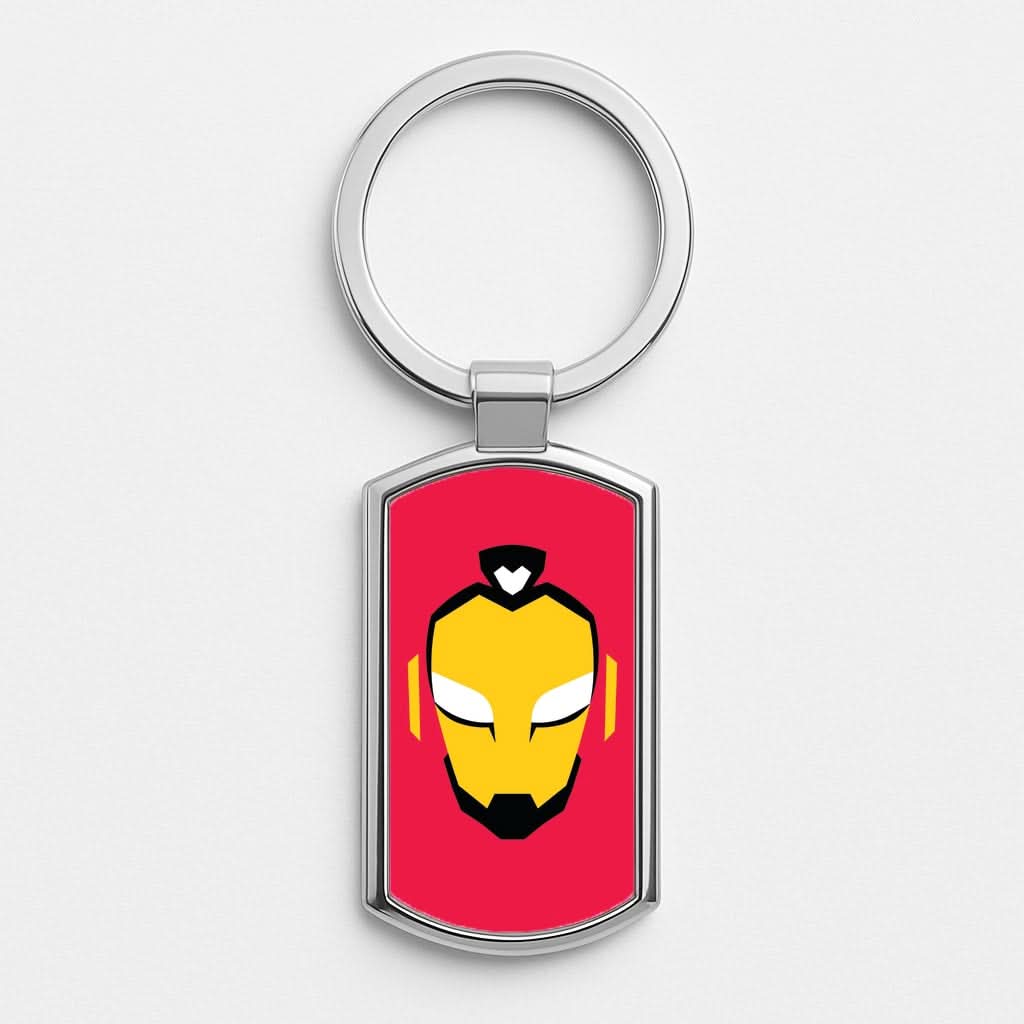Metal Heart Hero Face Luxury Keyring