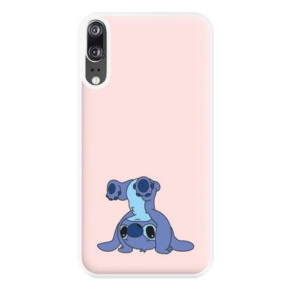 Cute Blue Alien Handstand Huawei P20 Case