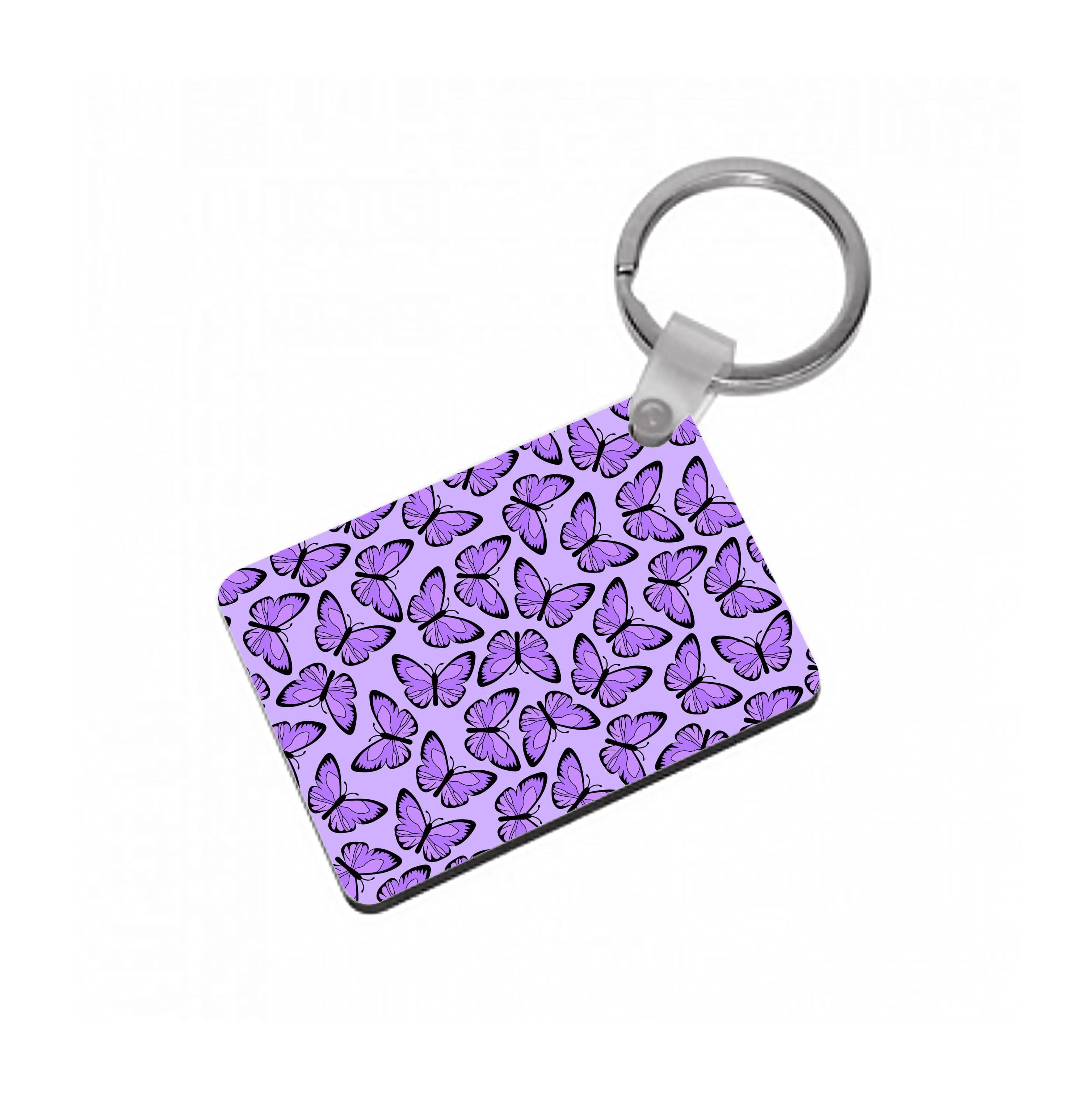 Purple Butterfly - Butterfly Patterns Keyring