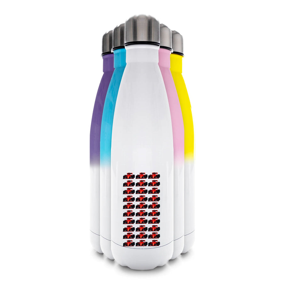F1 Car Collage Water Bottle