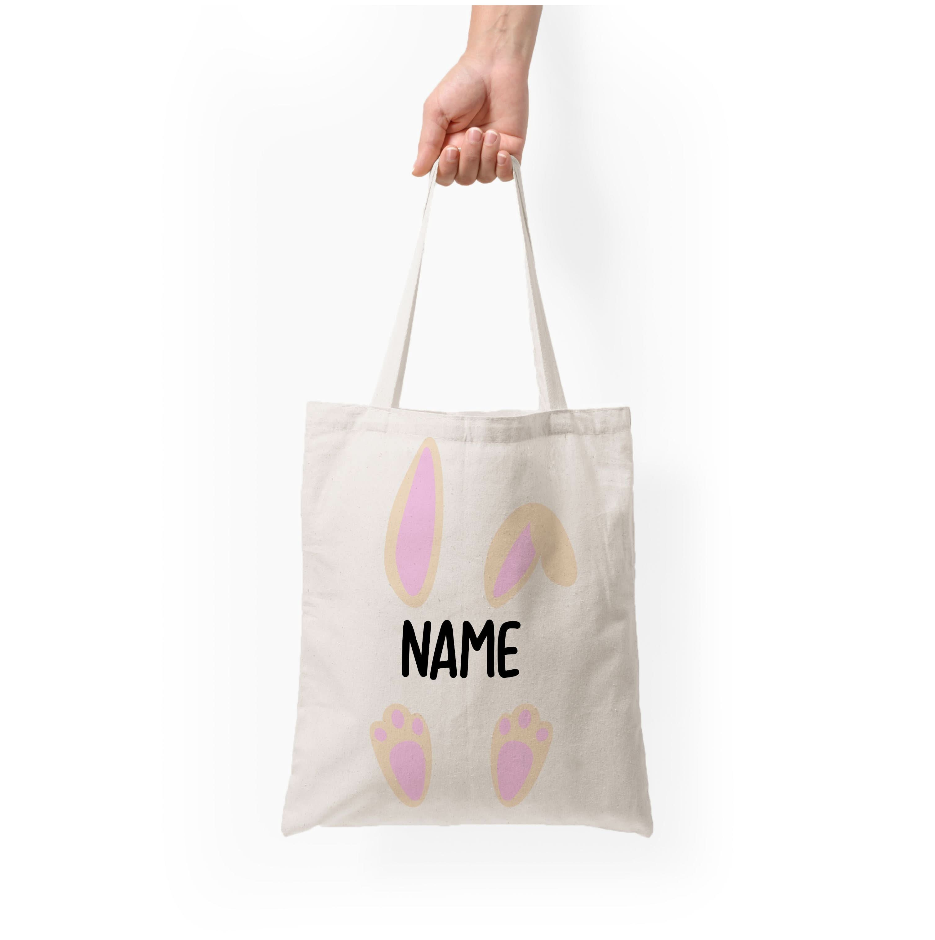 White Bunny Personalised Tote Bag