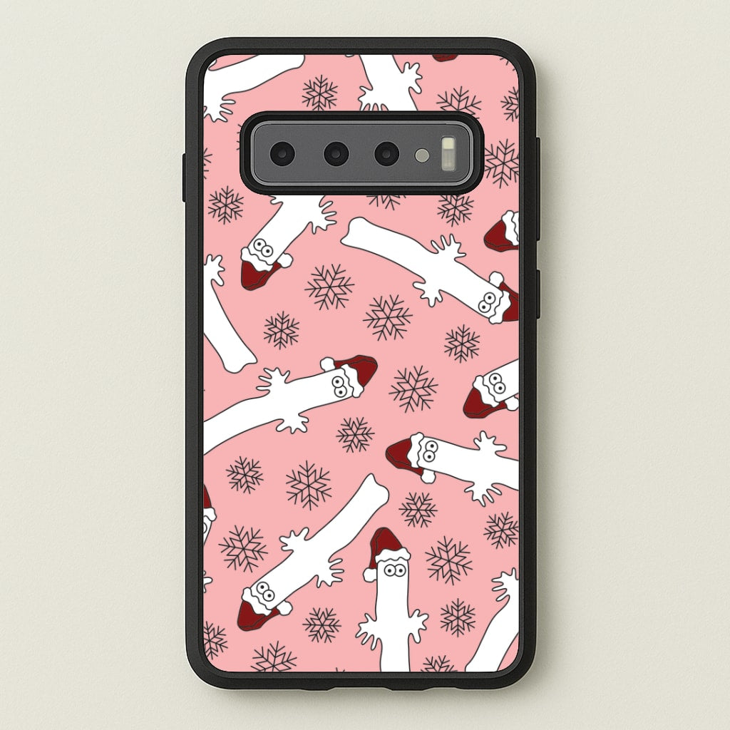 Wiggly Moom Xmas Hat Pattern Galaxy S10 Case