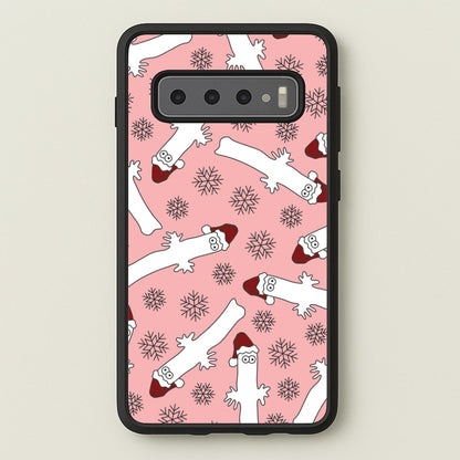 Wiggly Moom Xmas Hat Pattern Galaxy S10 Case