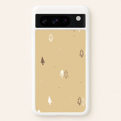 Minimal Christmas Trees Pattern Google Pixel 8 Pro Case