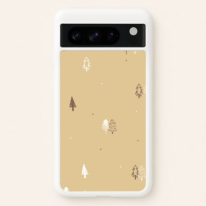 Minimal Christmas Trees Pattern Google Pixel 8 Pro Case