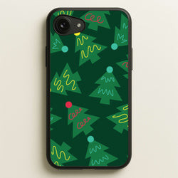 Abstract Christmas Trees Pattern iPhone 16e Case