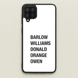 Take Band Members Names Galaxy A12 Case