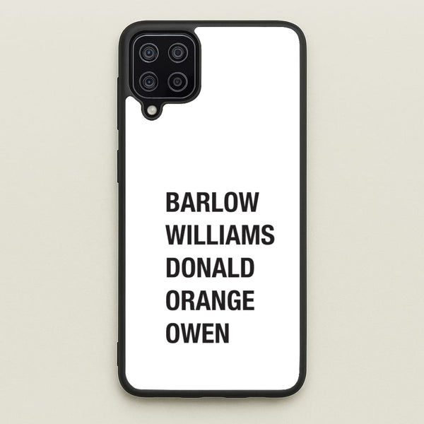 Take Band Members Names Galaxy A12 Case