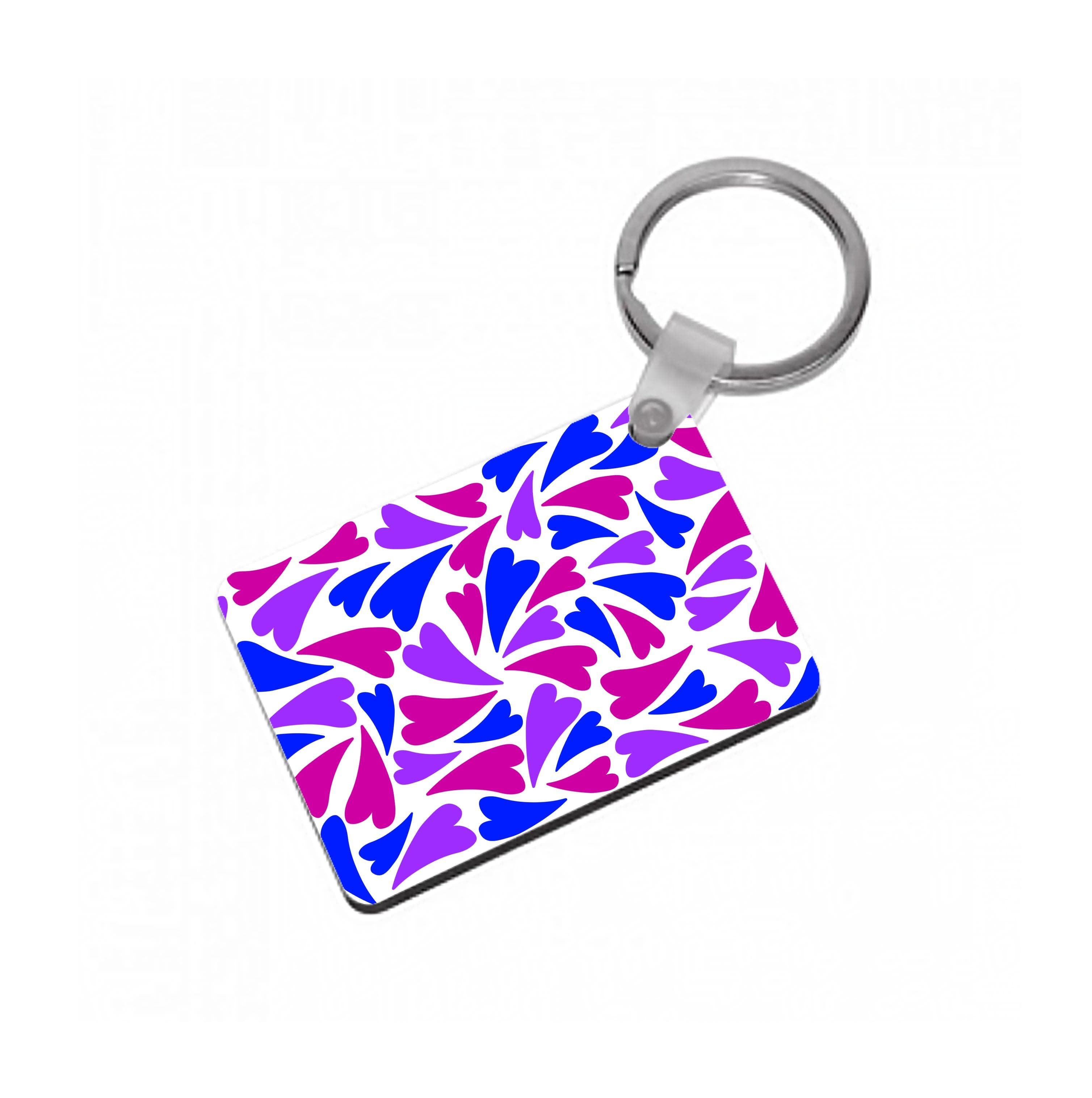 Bisexual Hearts - Pride Keyring