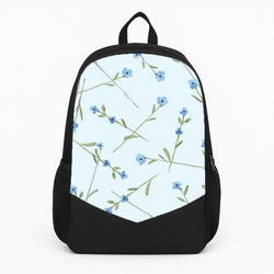 Baby Blue Floral Pattern Backpack