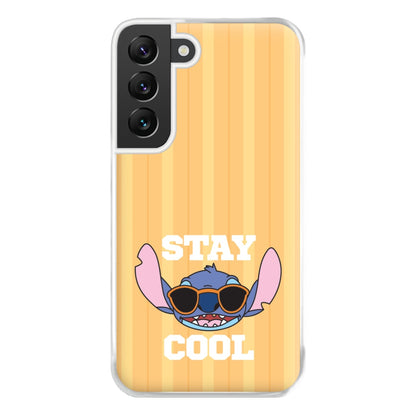 Stay Cool Blue Alien Galaxy S22 Plus Case