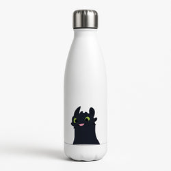 Black Fury Dragon White Water Bottle