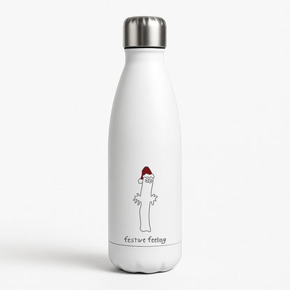 Festive Feeling Wiggly Moom White Water Bottle