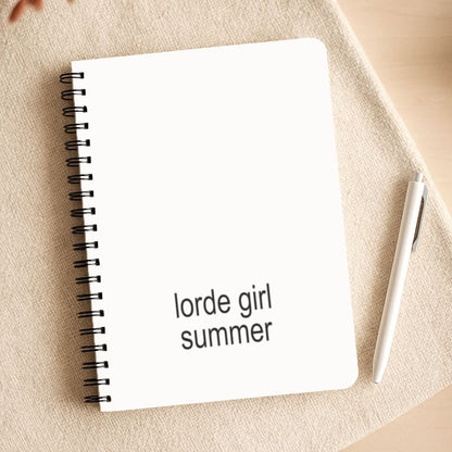 Lorde Girl Summer Notepad
