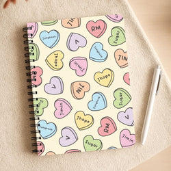 K-Pop Band Members Love Hearts Pattern Notepad
