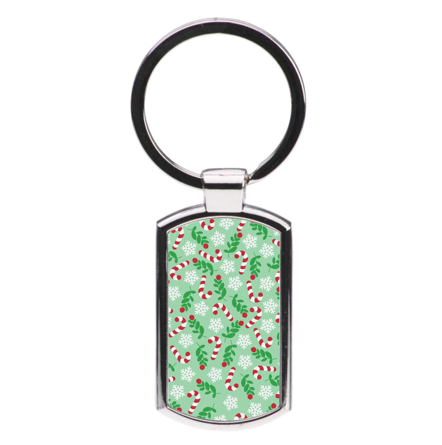 Snow Green Pattern Luxury Keyring