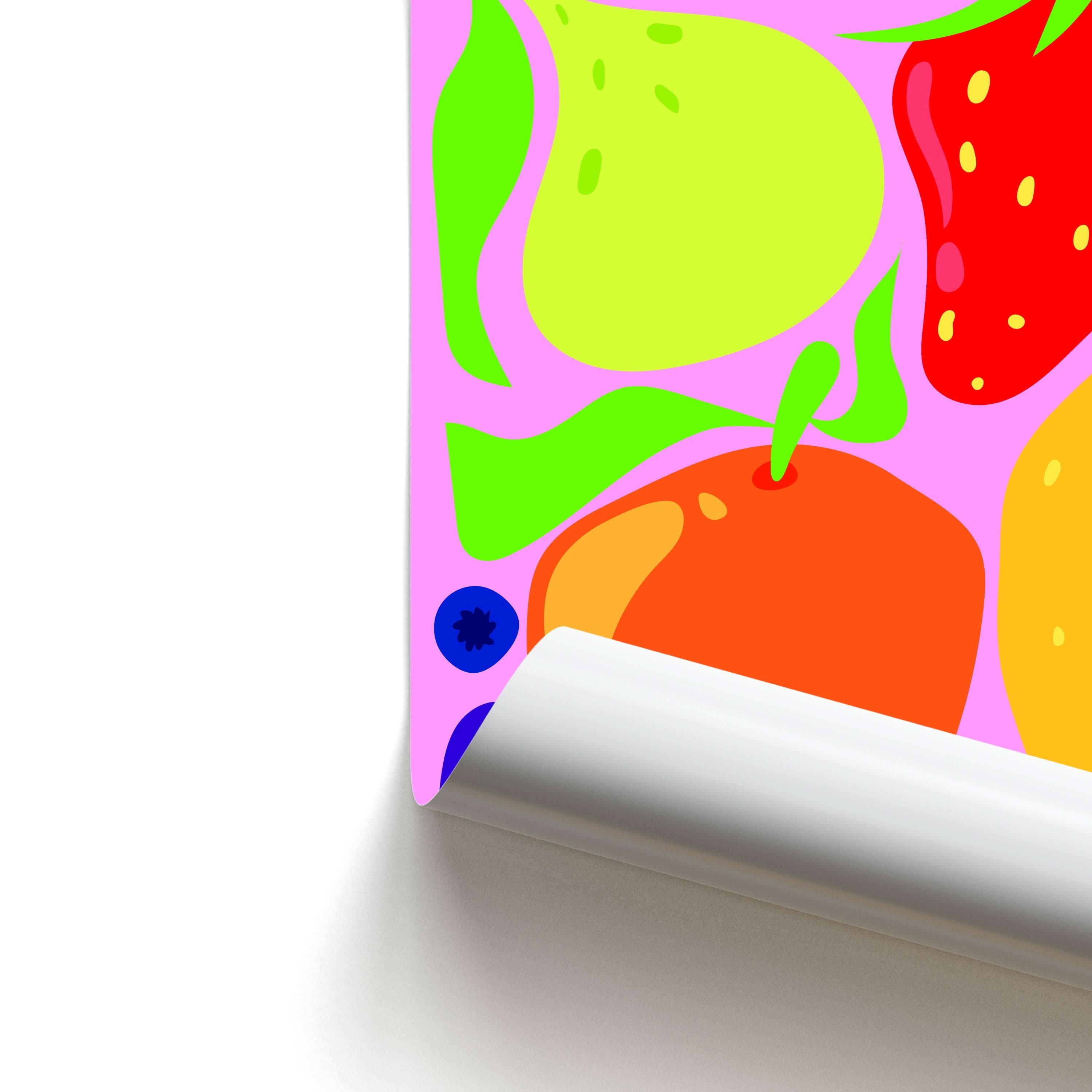 Abstract Fruits Poster