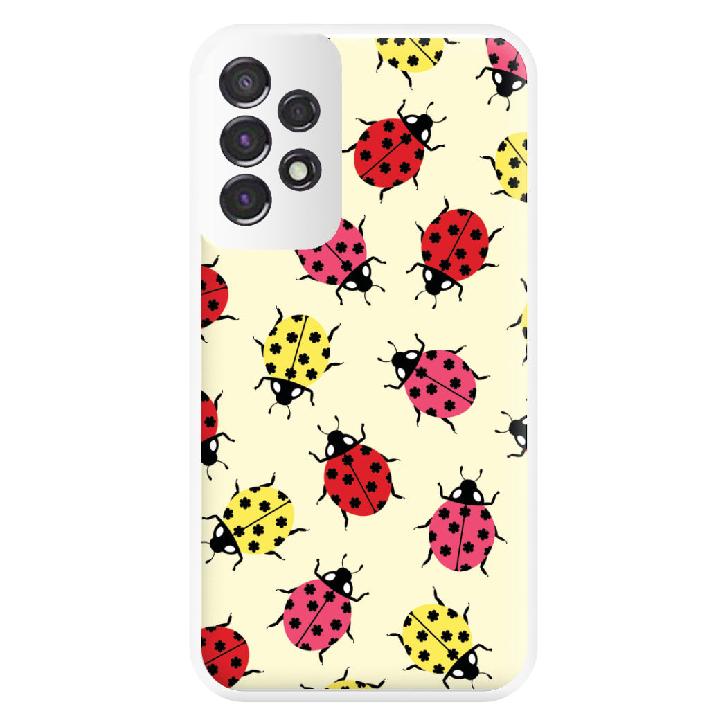  Ladybugs With Flower Spots Pattern Galaxy A53 Case