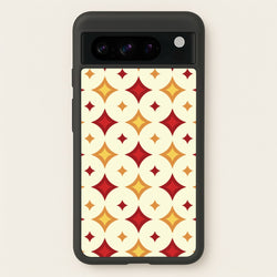 Geometric Christmas Stars Pattern Google Pixel 8 Pro Case