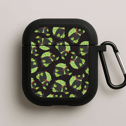 Vampire Frog Pattern  - Halloween Black AirPods Case