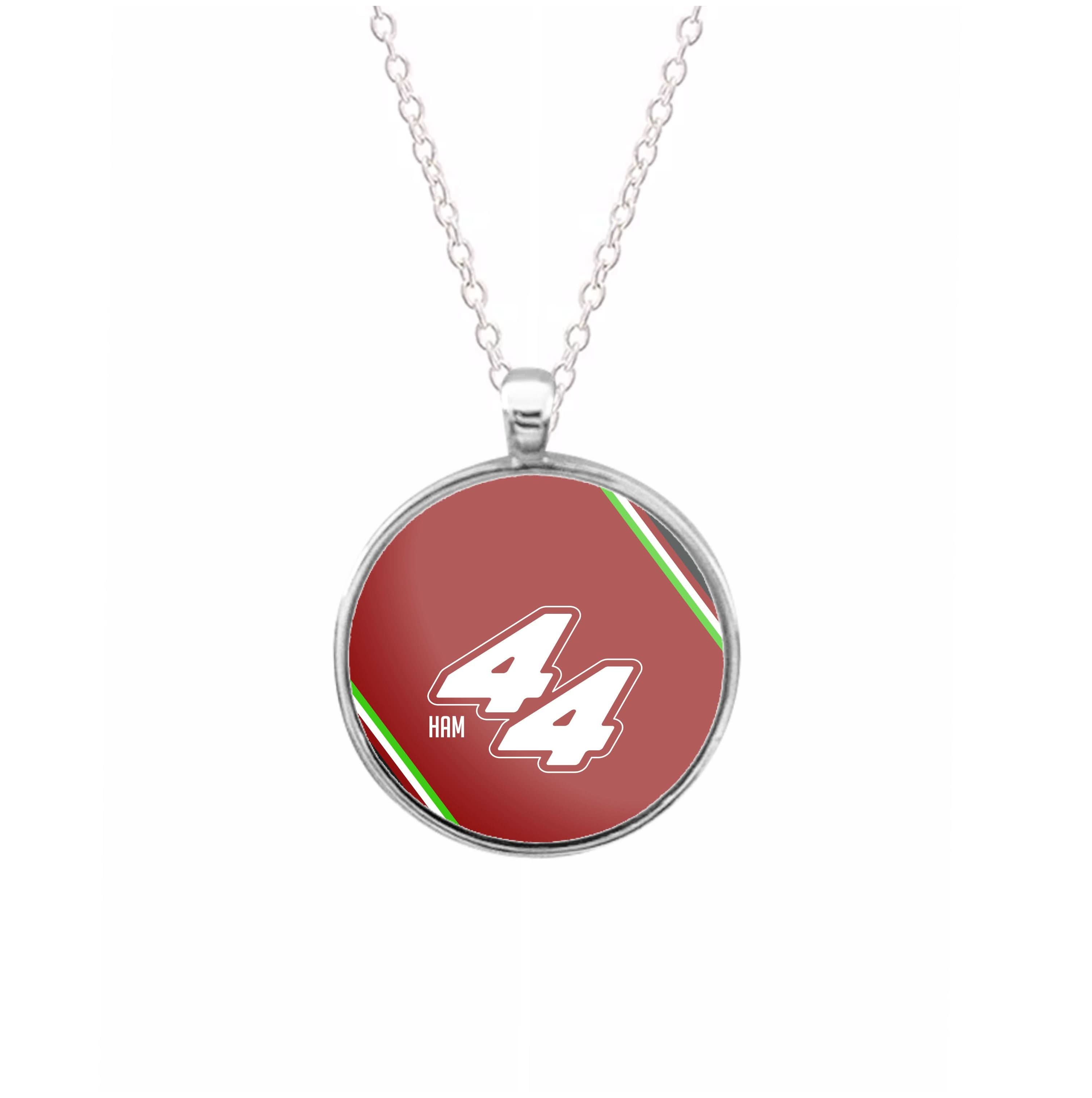 Dark Red Retro 44  Necklace
