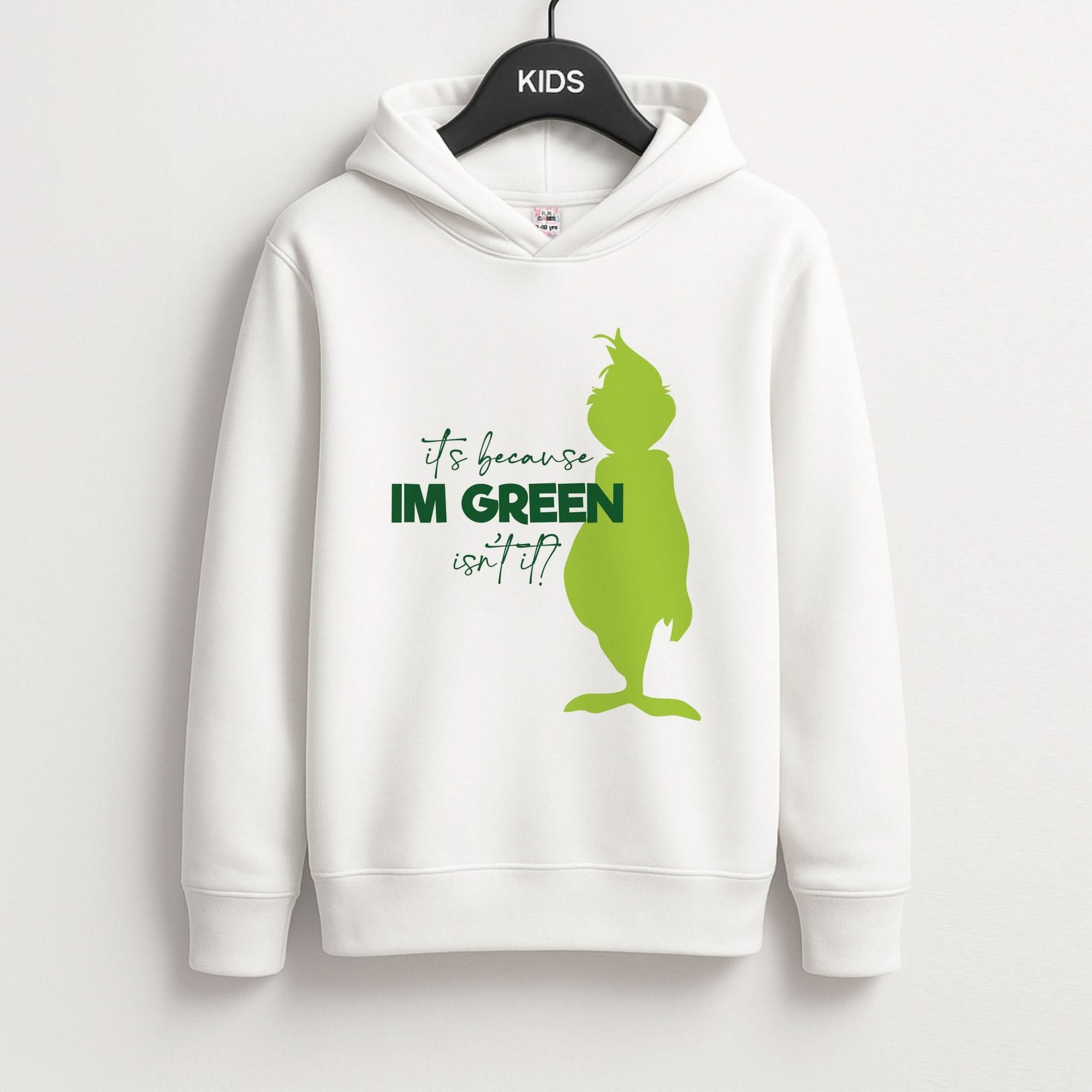 Because I'm Green Kids Hoodie