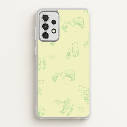 Sketched Winnie Pattern Galaxy A52 / A52s Case
