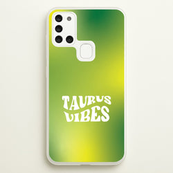 Taurus Vibes Gradient Zodiac Galaxy A21s Case