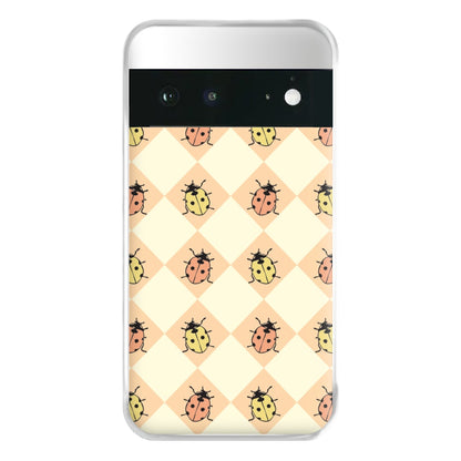 Argyle Ladybugs Pattern Google Pixel 6a Case