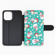 Christmas Cartoon Beagle Pattern Flip / Wallet Phone Case 2