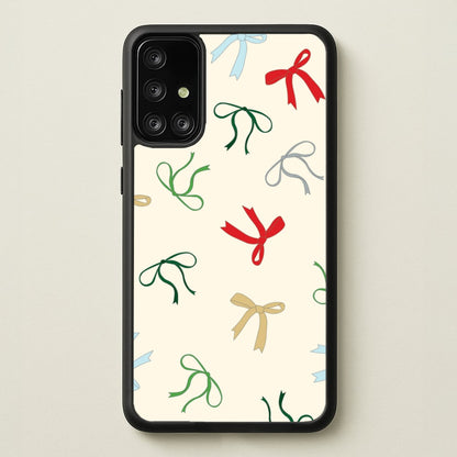 Coquette Christmas Bows Pattern Galaxy A71 Case