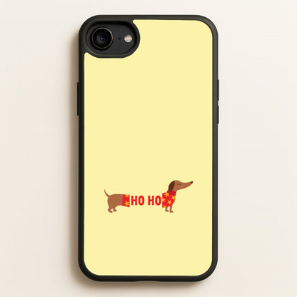 Christmas Jumper Ho Ho Dachshund iPhone 6 / 7 / 8 / SE Case