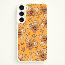 Cartoon Mouse Gingerbread Pattern Galaxy S23 Case