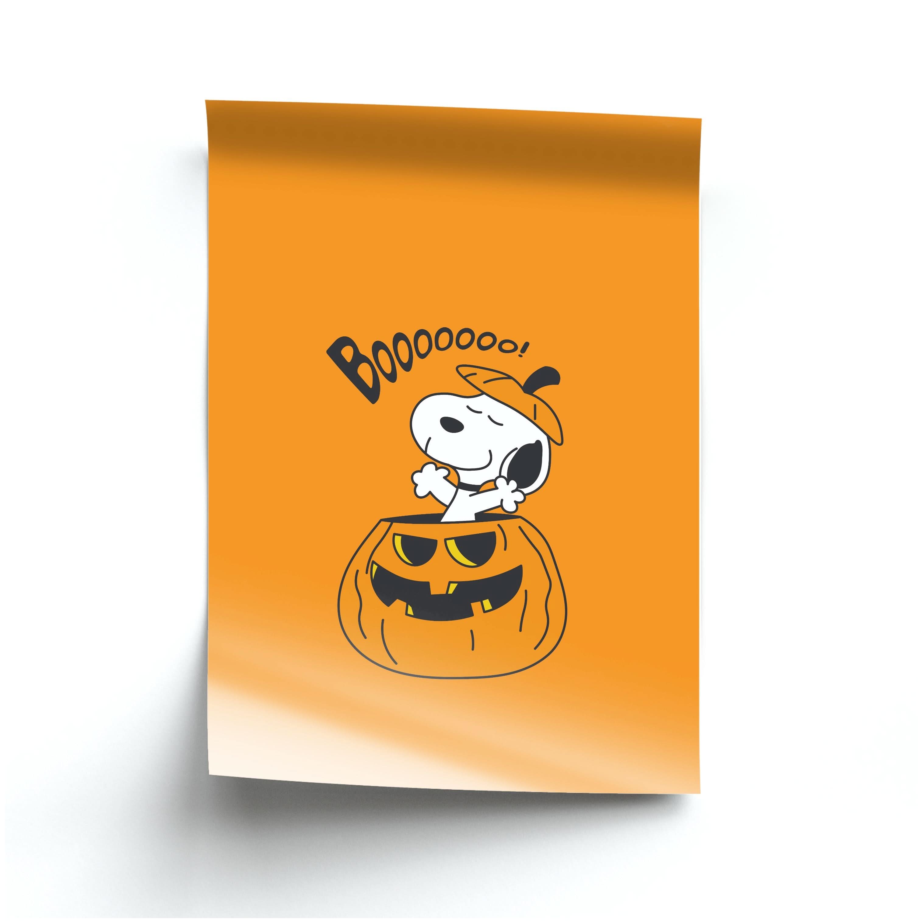 Cartoon Beagle Pumpkin Poster