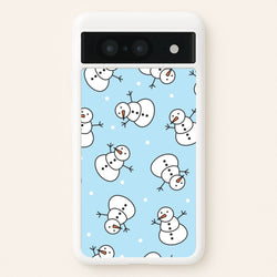 Cartoon Snowmen Pattern Google Pixel 8 Case