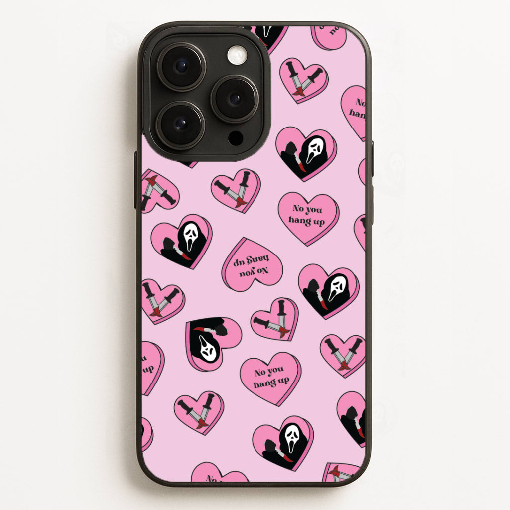 No You Hang Up Love Hearts Phone Case for iPhone, Samsung Galaxy and Google Pixel