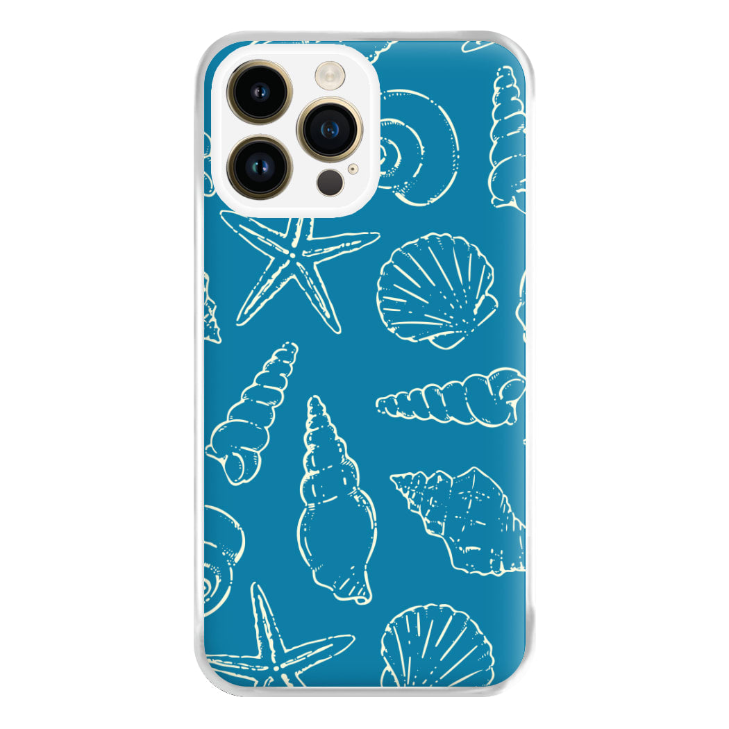 Sketched Shells Pattern iPhone 15 Pro Case