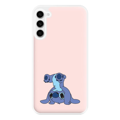 Cute Blue Alien Handstand Galaxy S23FE Case
