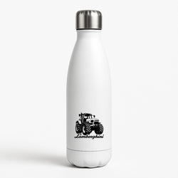 Lambo Tractor White Water Bottle