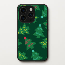 Abstract Christmas Trees Pattern iPhone 14 Pro Case
