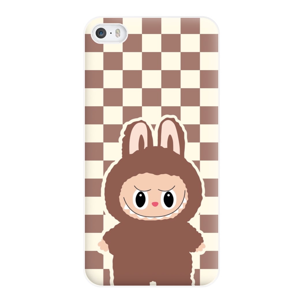 Checkered Cute Brown Monster  iPhone 5 / 5s / SE 2016 Case